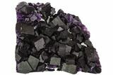 Dark Purple Cubic Fluorite Crystal Plate - China #112617-1